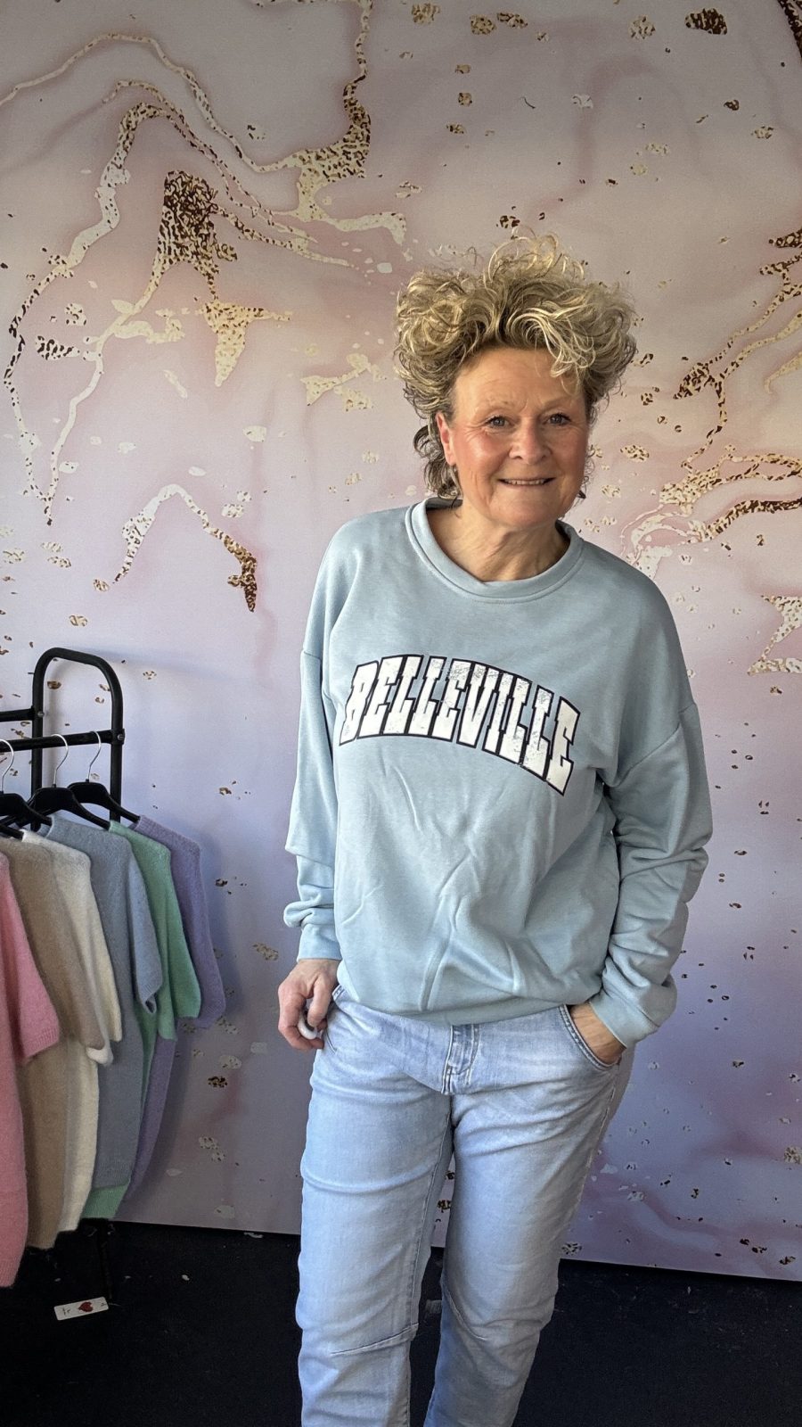 Mooij Sweater Belville jeansblauw
