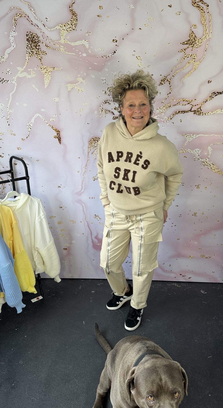 jogg broek Justine rits beige