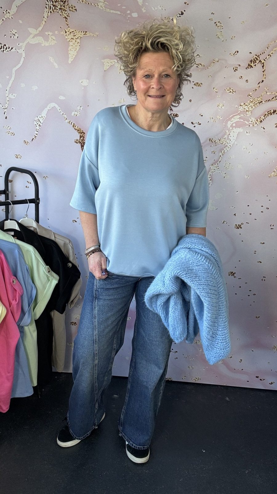 sweater Lisa jeansblauw