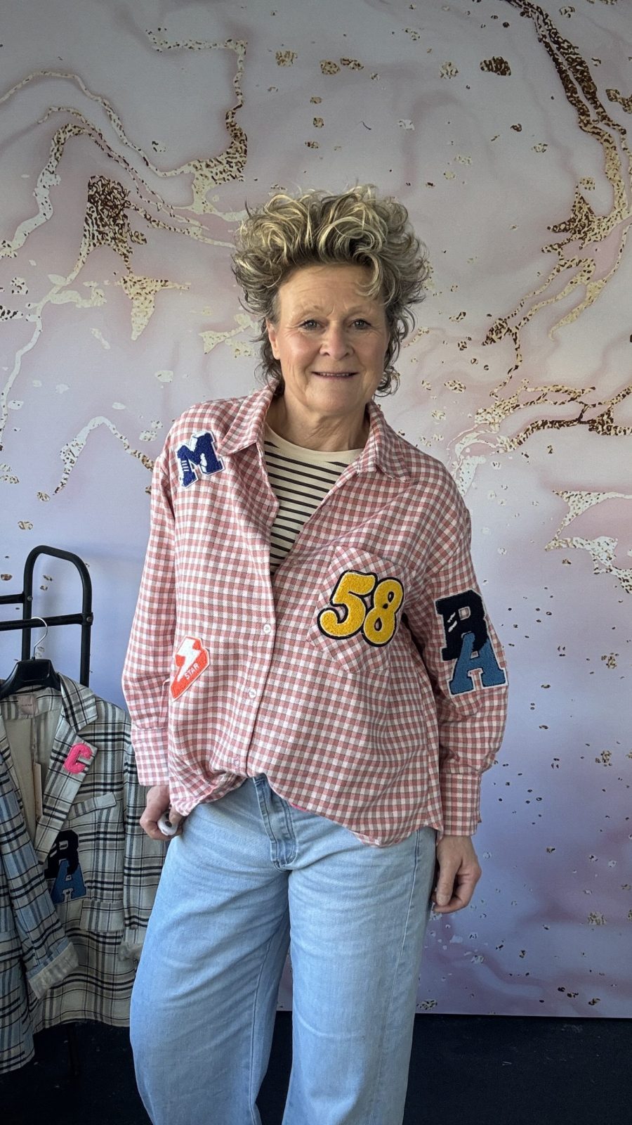 blouse Zeta Otto M ruit koraal