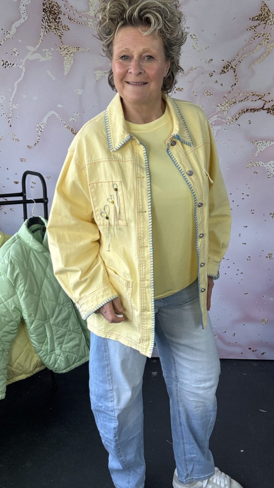 Jas jeans Yellow geel