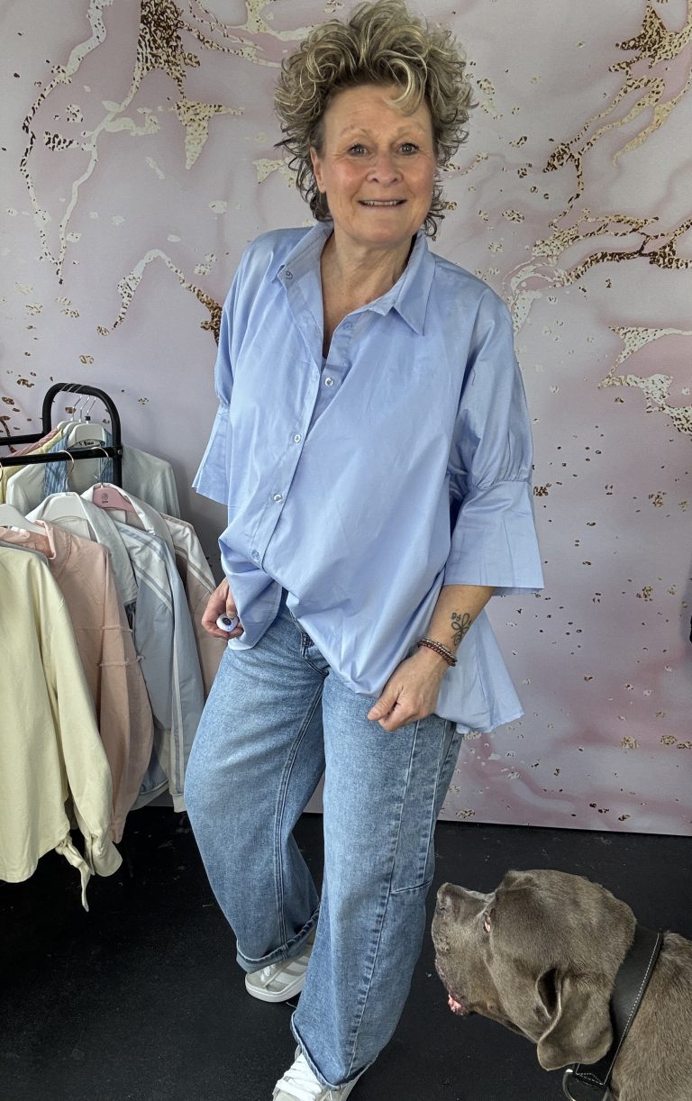 blouse Big lichtblauw