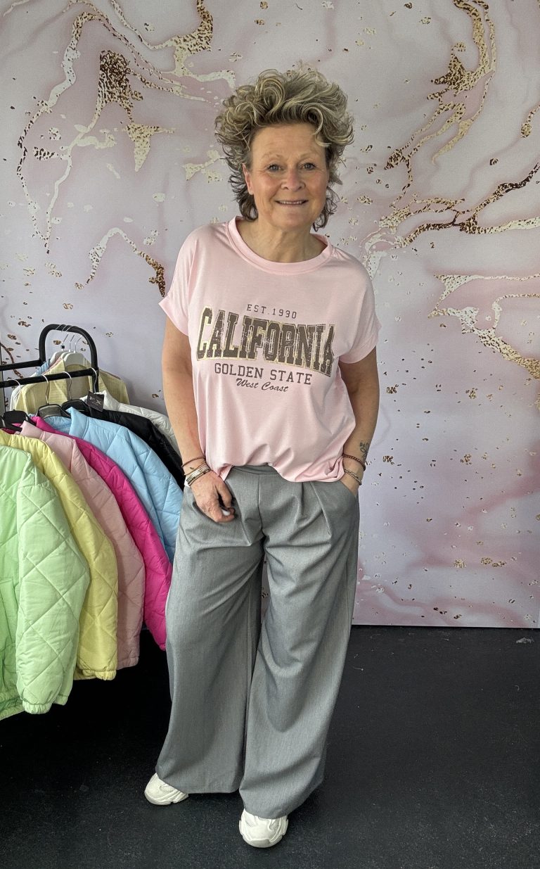 T-Shirt California chastar roze