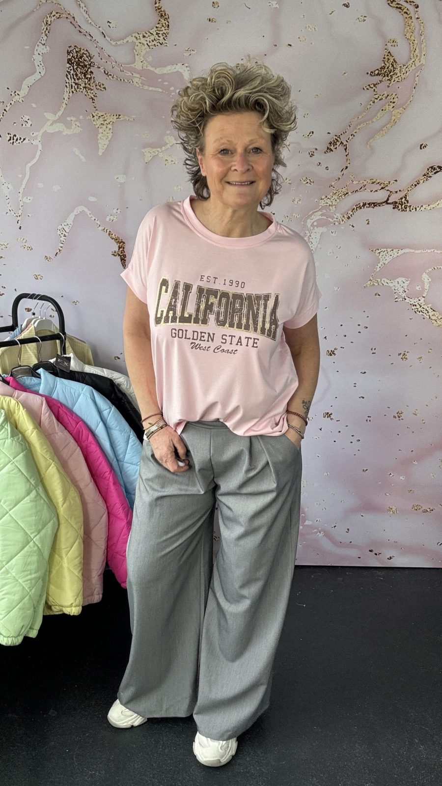 T-Shirt California chastar roze