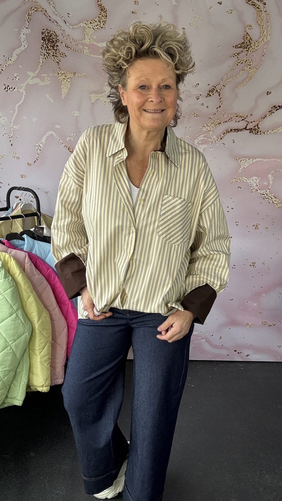 blouse strik geel