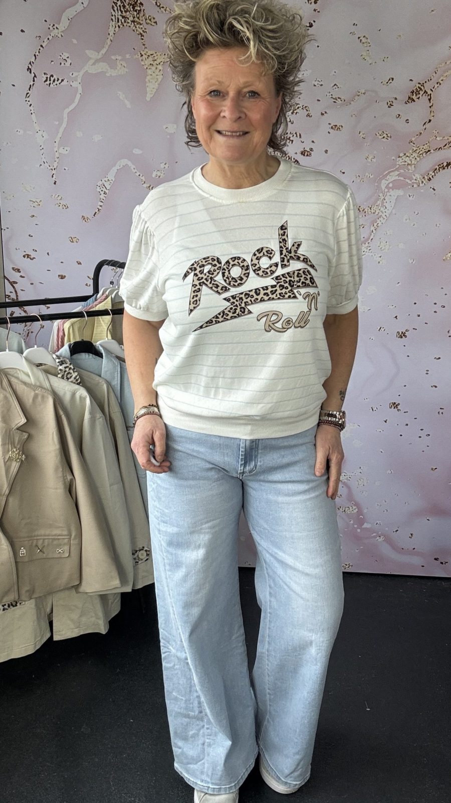 T-Shirt lichtblauw Rock