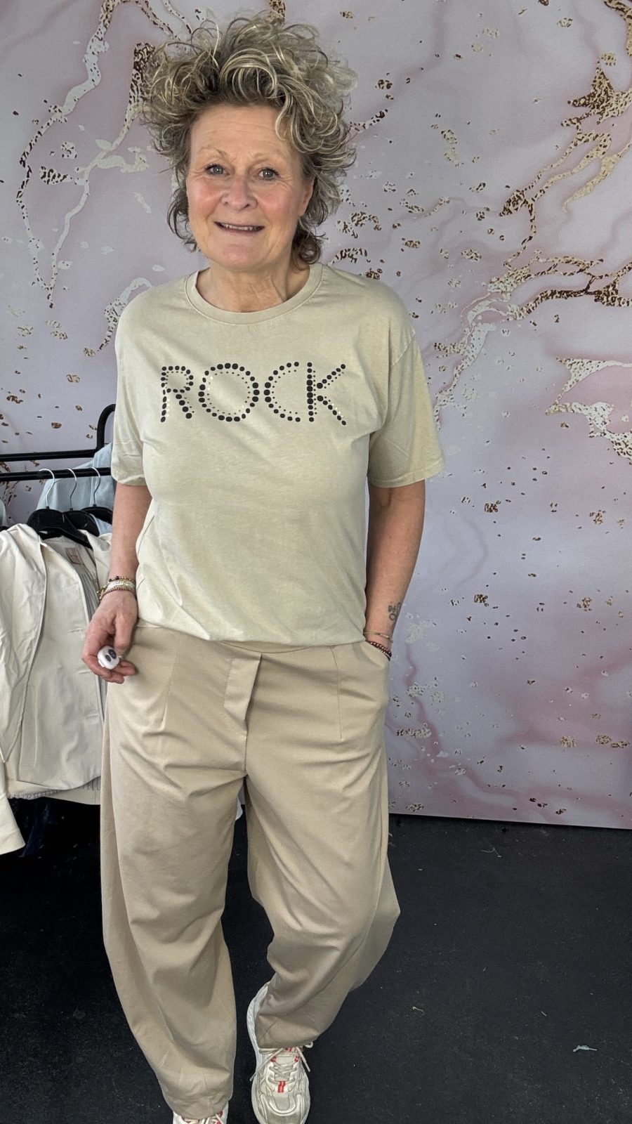 T shirt Rock ( Mooij)beige