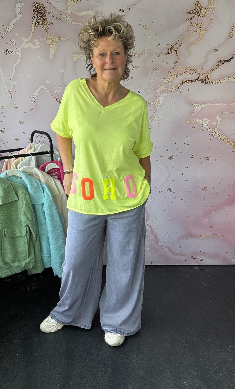 T shirt Soho neon geel