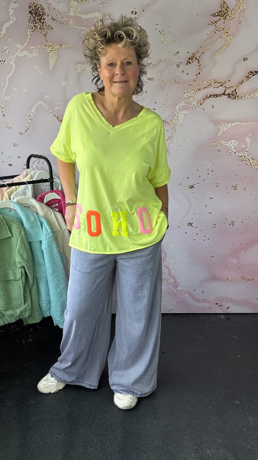 T shirt Soho neon geel