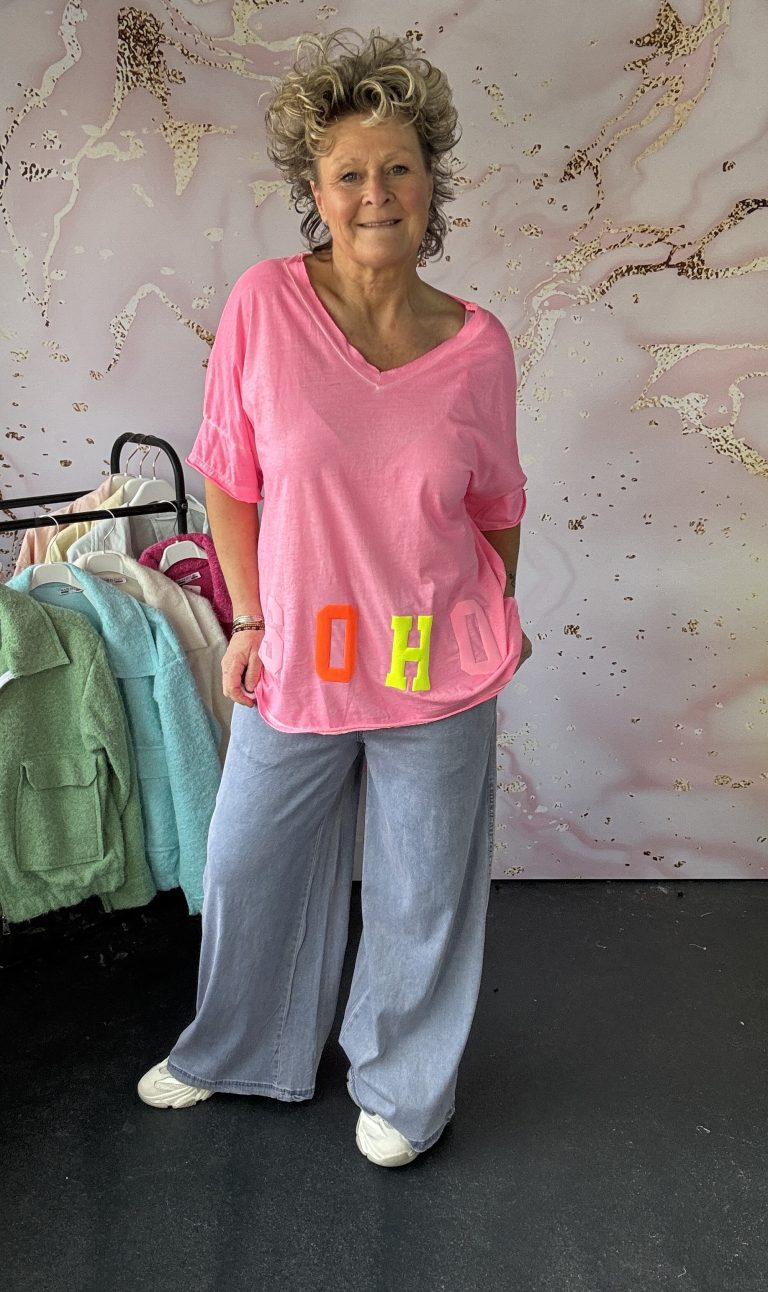T shirt Soho neon roze