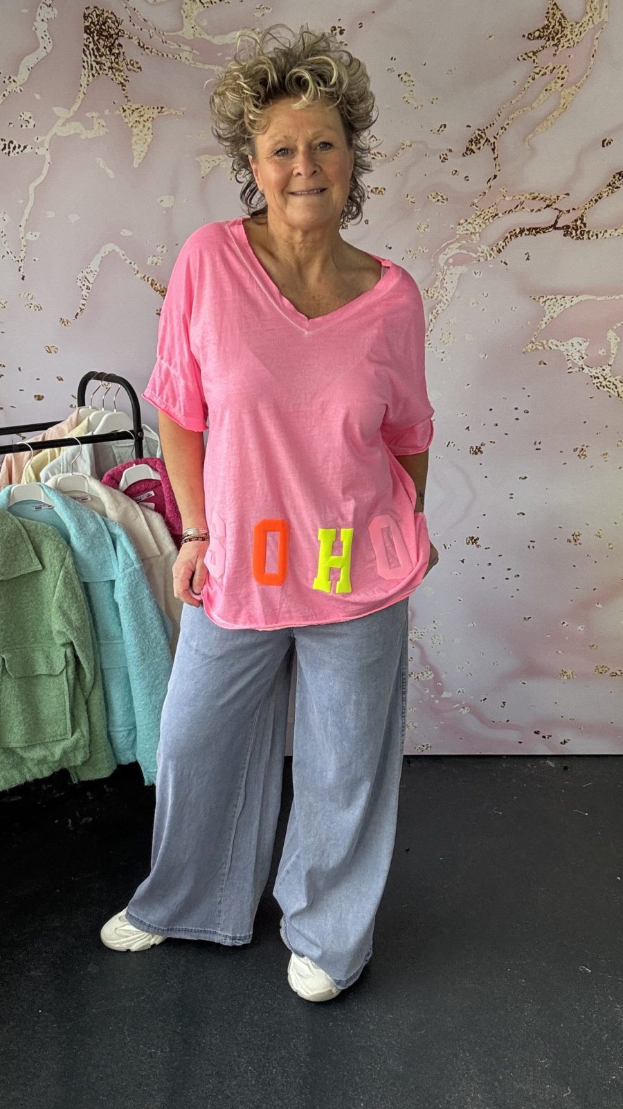 T shirt Soho neon roze