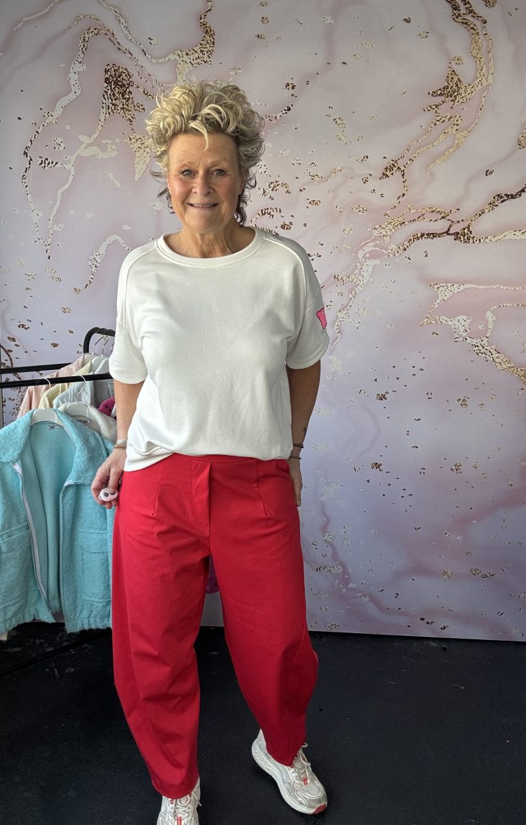 broek Amore rood chastar