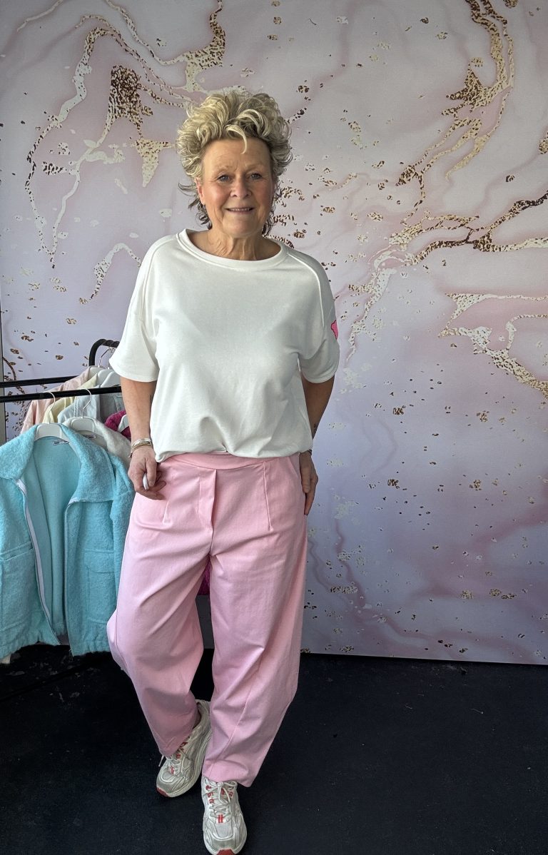 broek Amore roze chastar