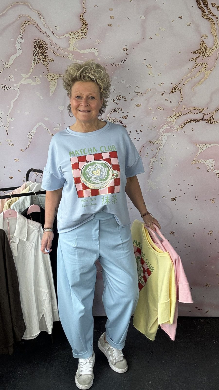 sweater Matcha blauw