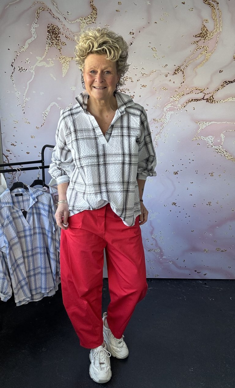 Blouse Chastar ruit zwart