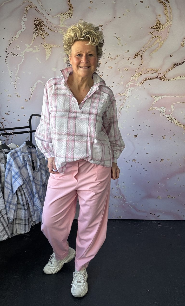 Blouse Chastar ruit roze
