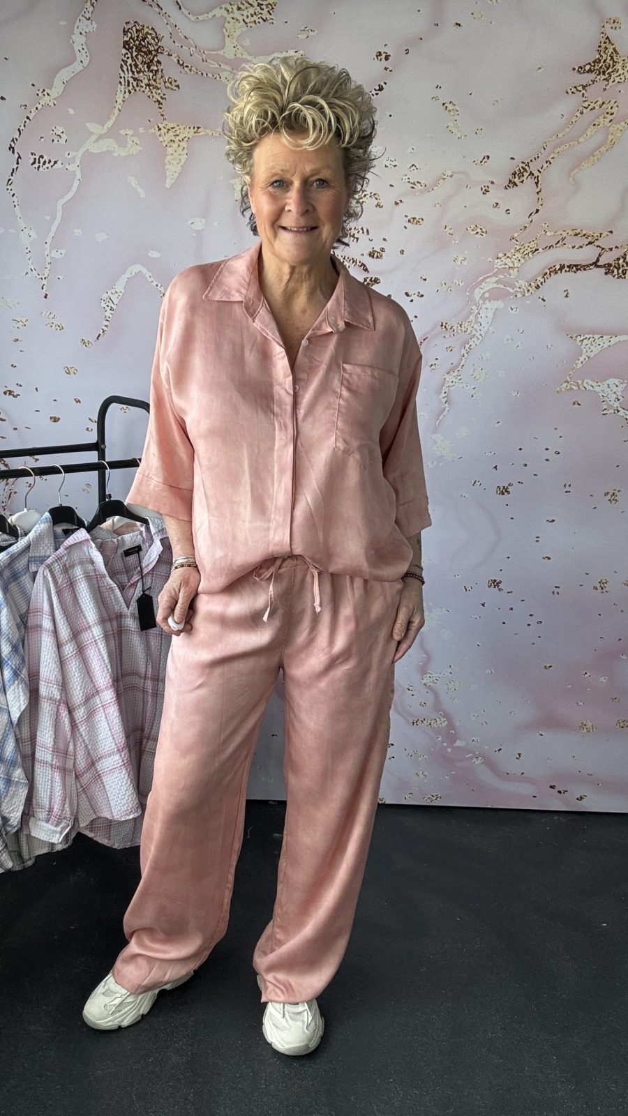 2 delige set London roze chastar