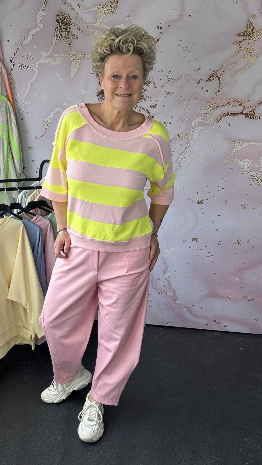 Sweater Colori roze/ geel