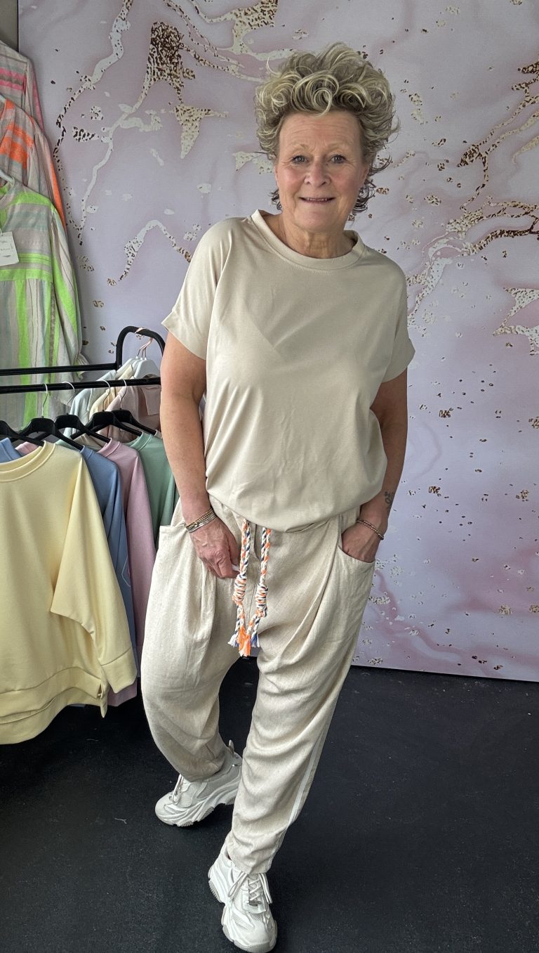Linnen broek Lina (wit bies)