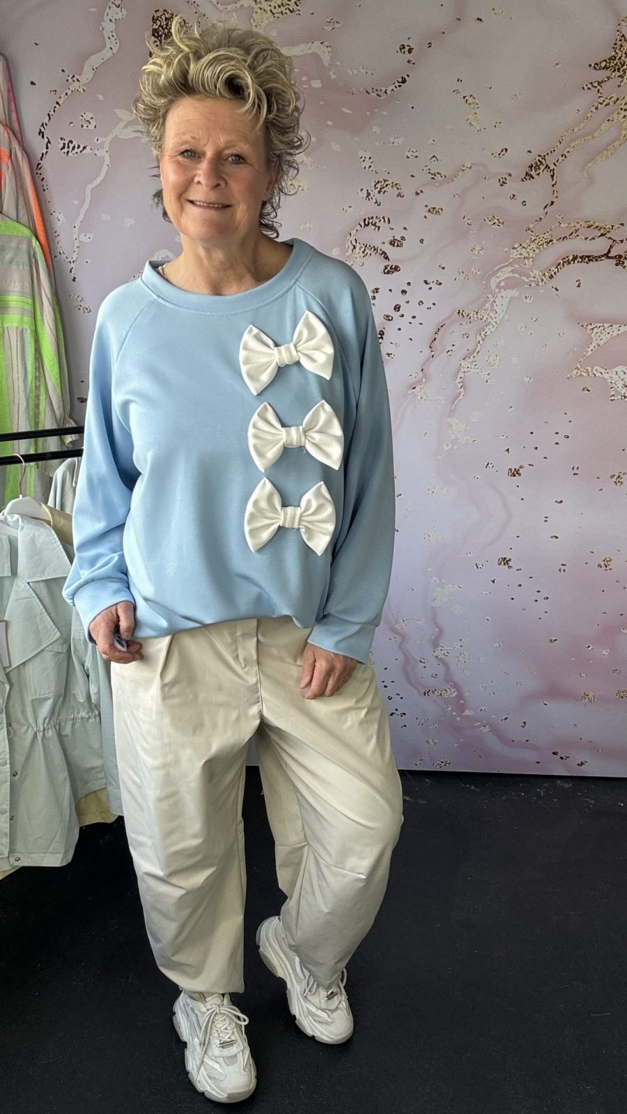 Sweater Strik lichtblauw