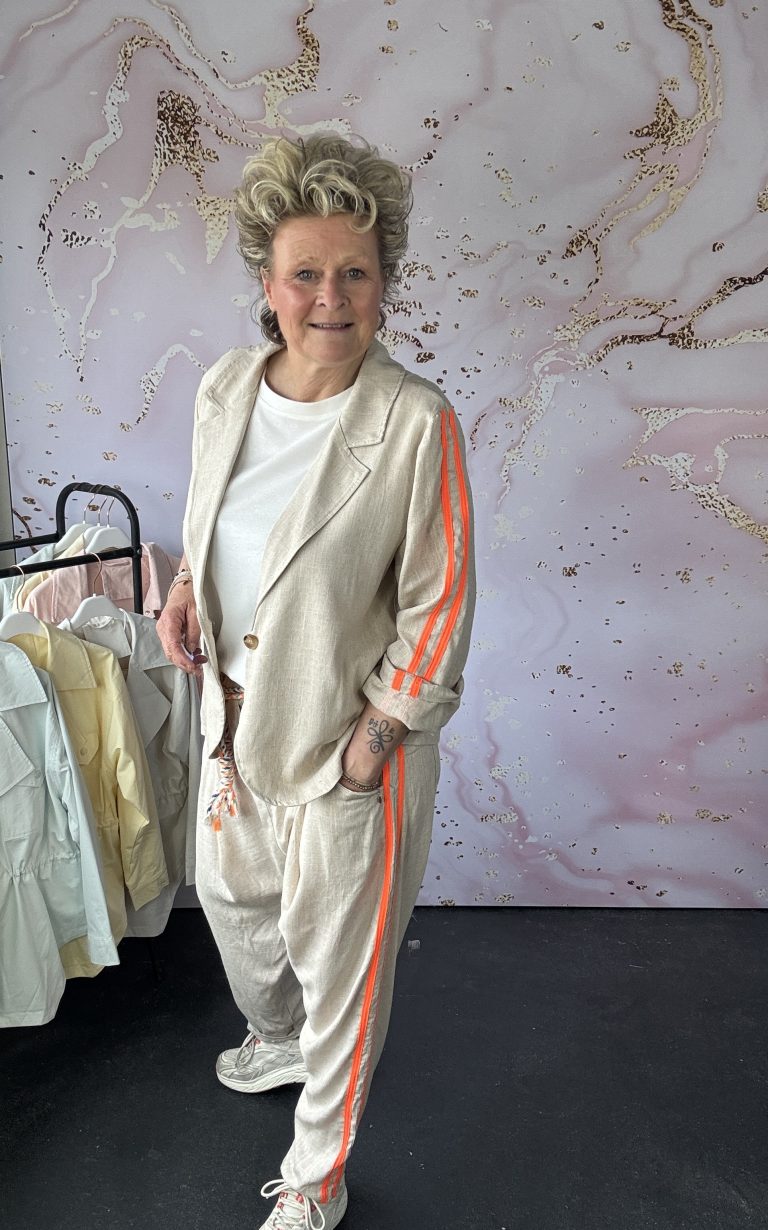 Linnen blazer Lina (oranje bies)