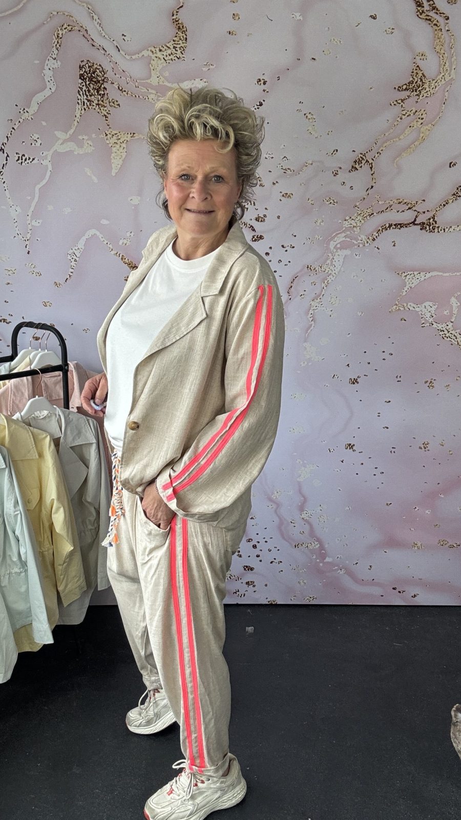 Linnen blazer Lina (pink bies)