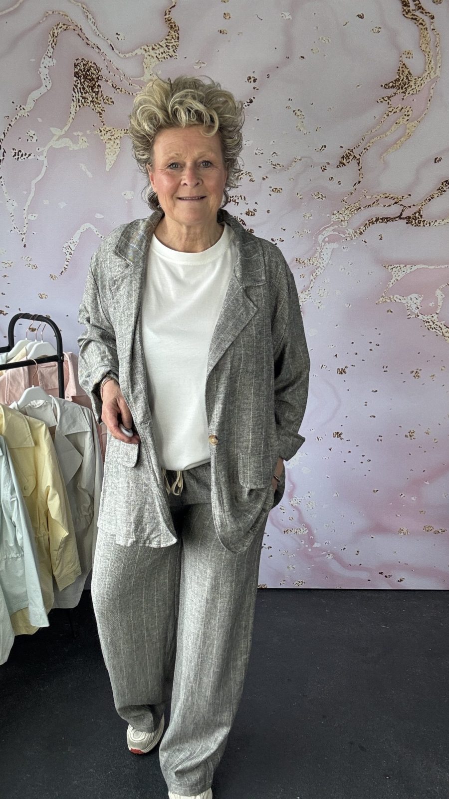 Linnen blazer Lino zwart