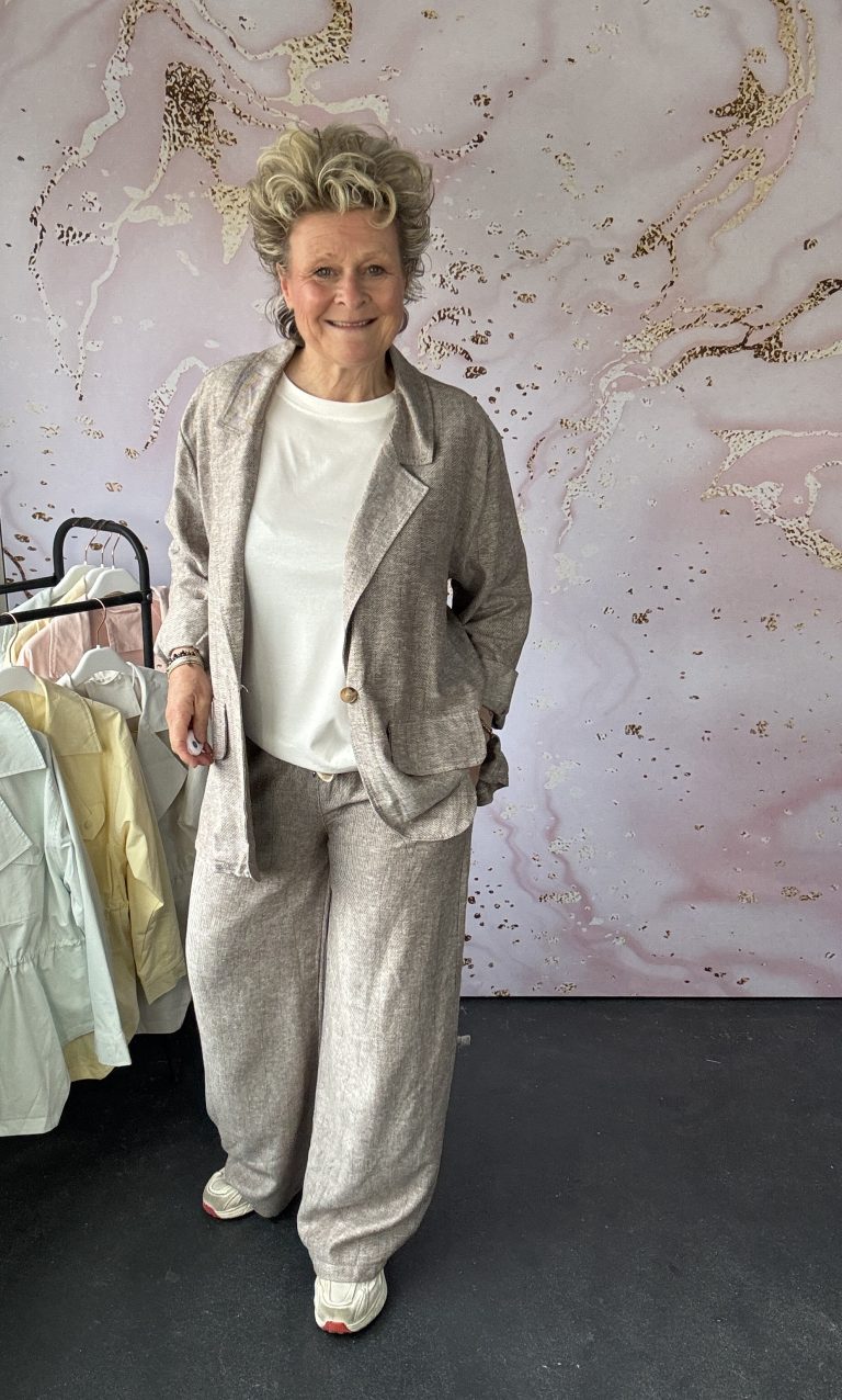 Linnen broek Lino taupe