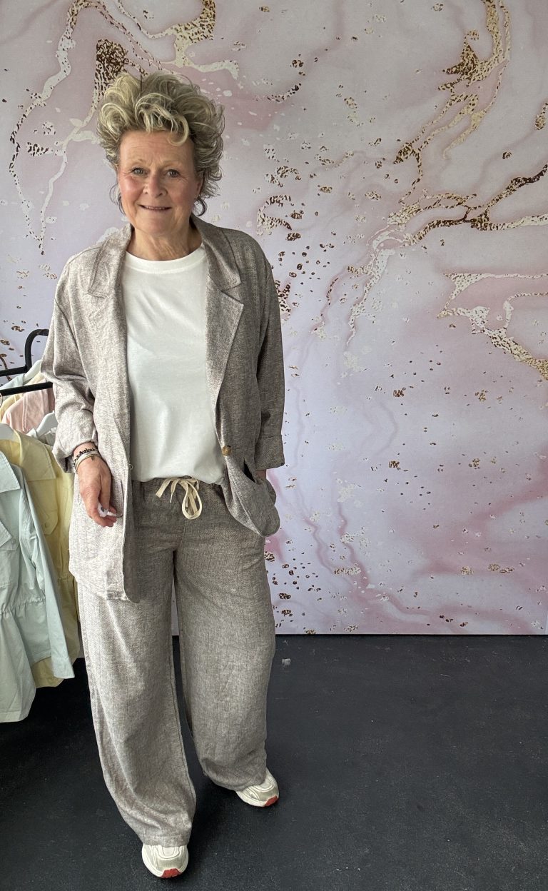 Linnen blazer Lino taupe