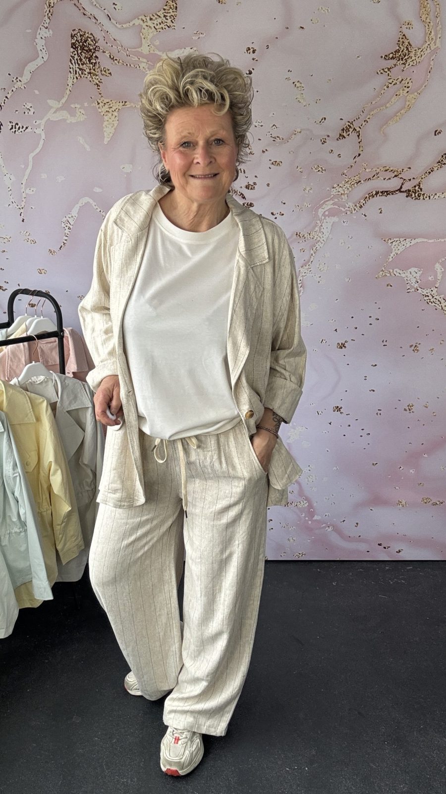 Linnen blazer Lino beige