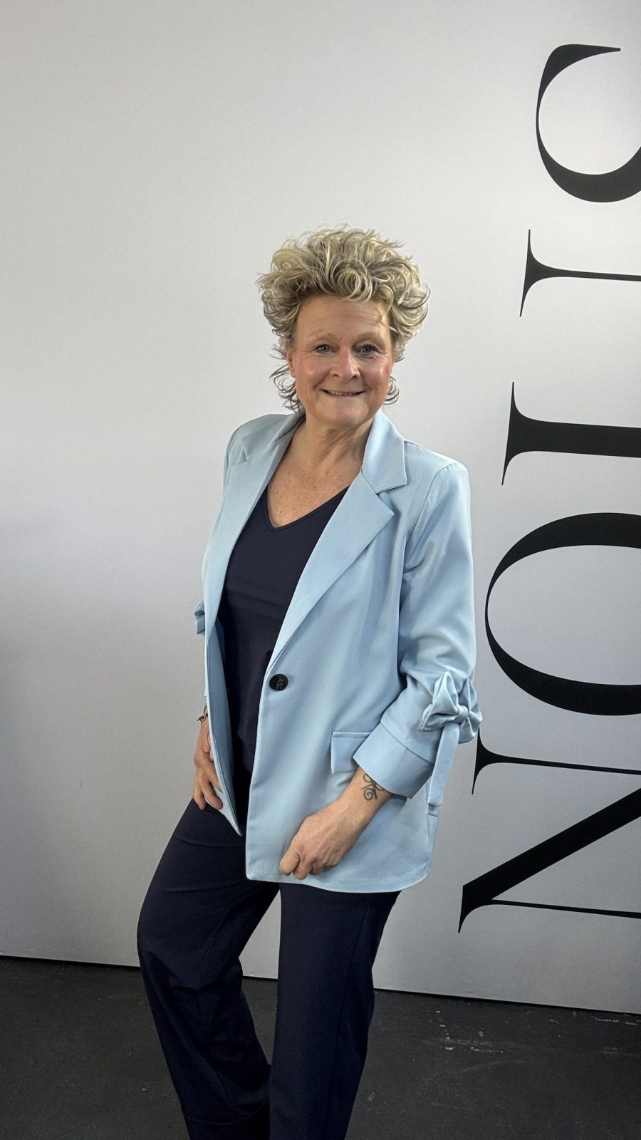 Blazer strik lichtblauw