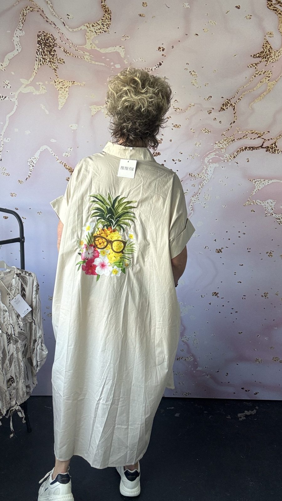 Blouse/jurk Ananas beige