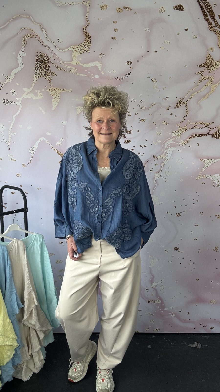 Blouse jeans vlinder