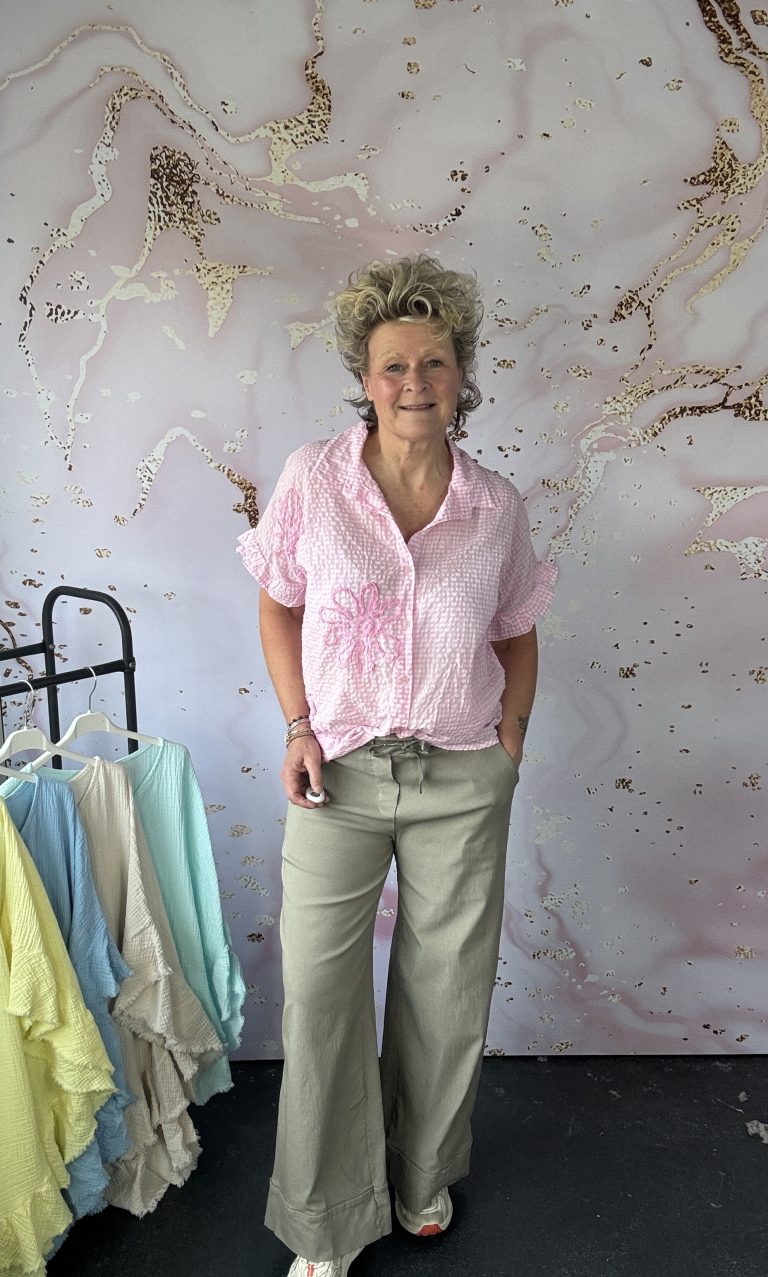 wijde stretch Mena taupe