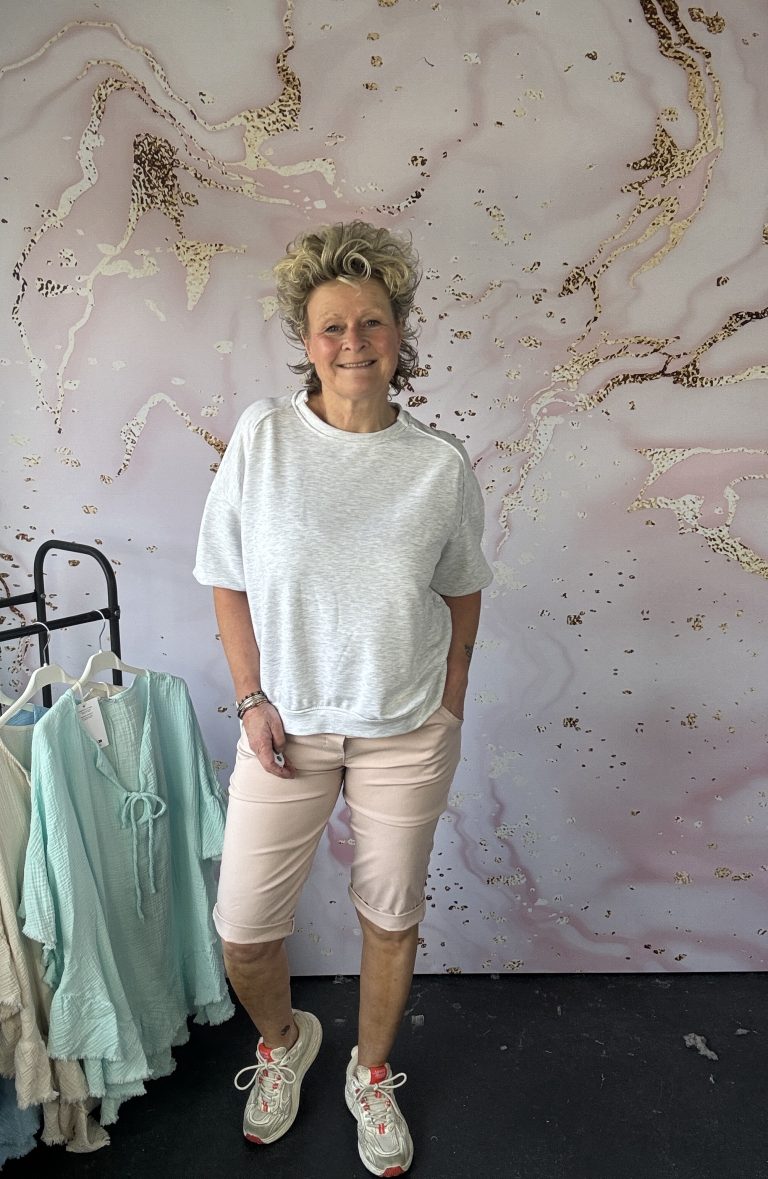 korte broek stretch roze