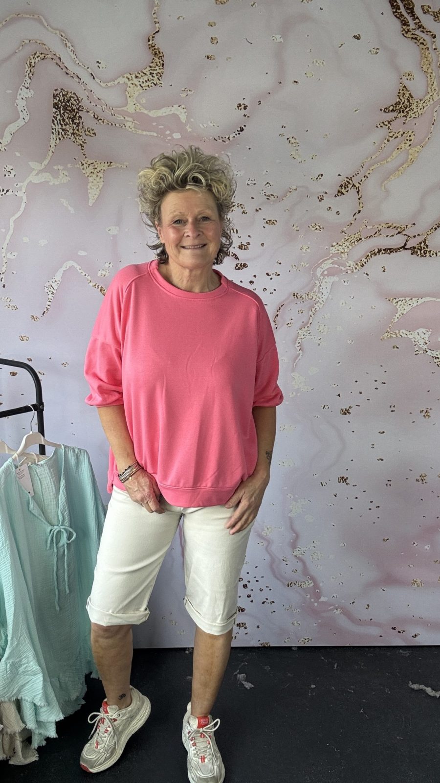 korte broek stretch beige