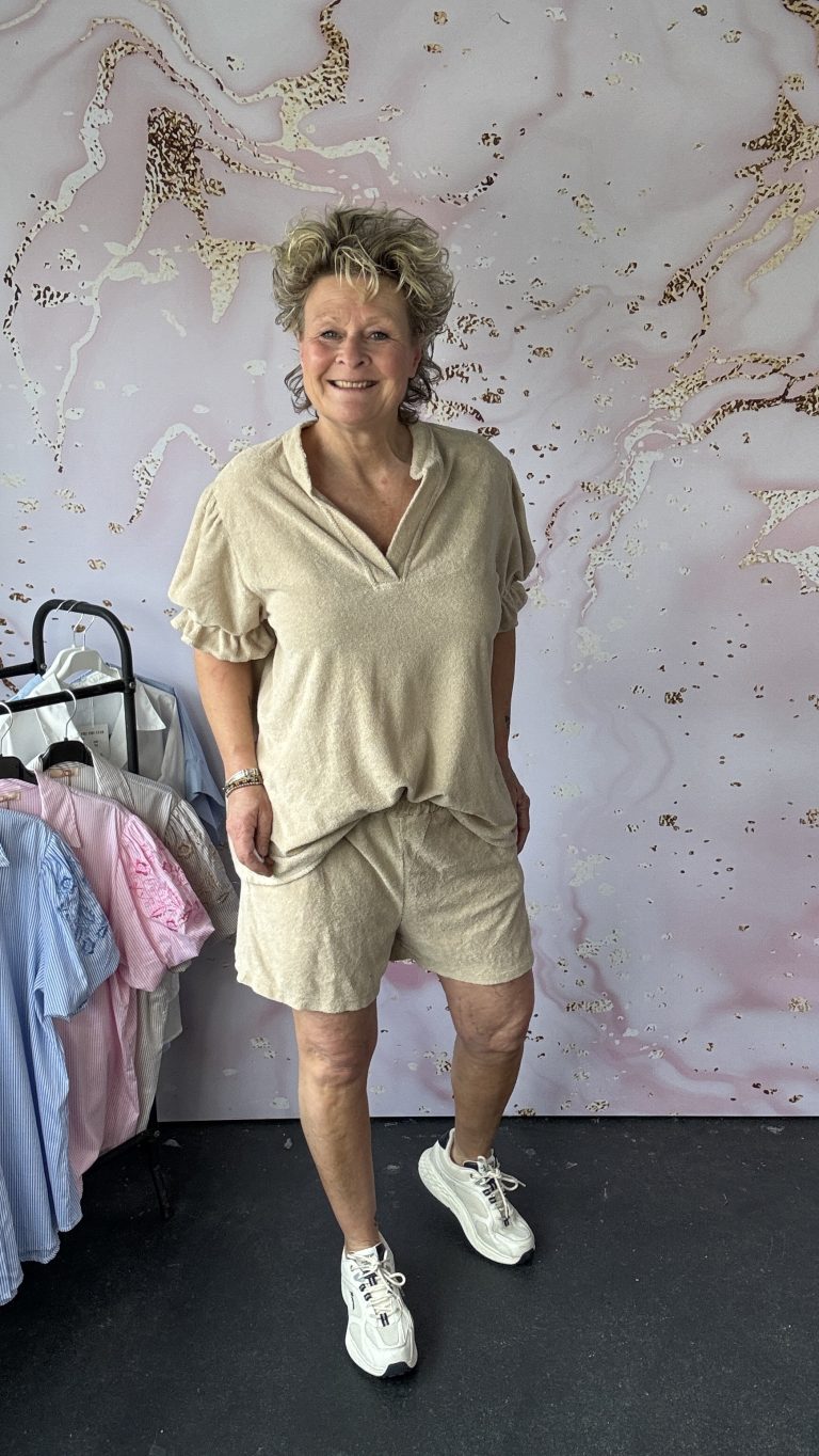 2 delige set badstof beige