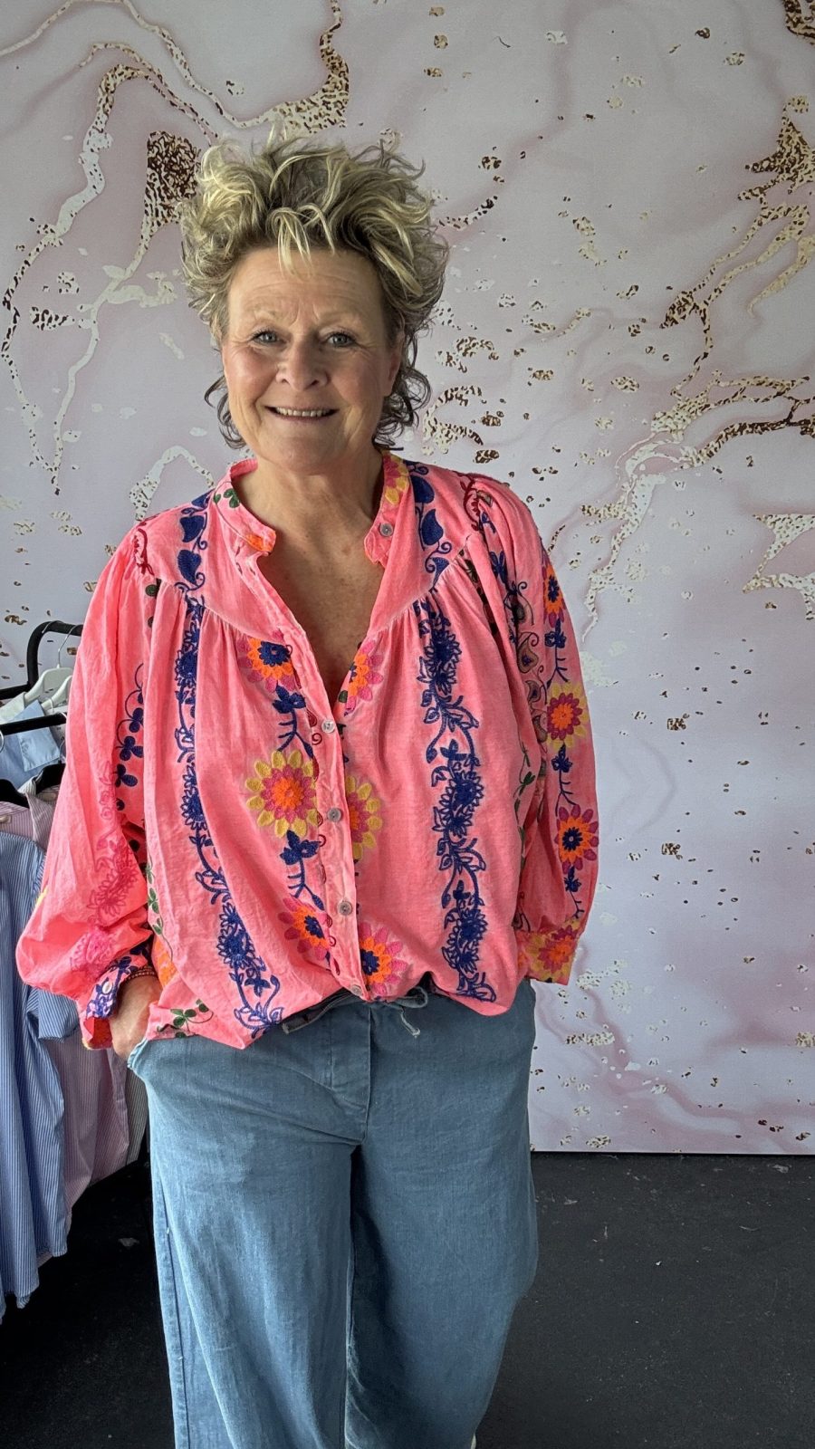 Blouse Garden koraal