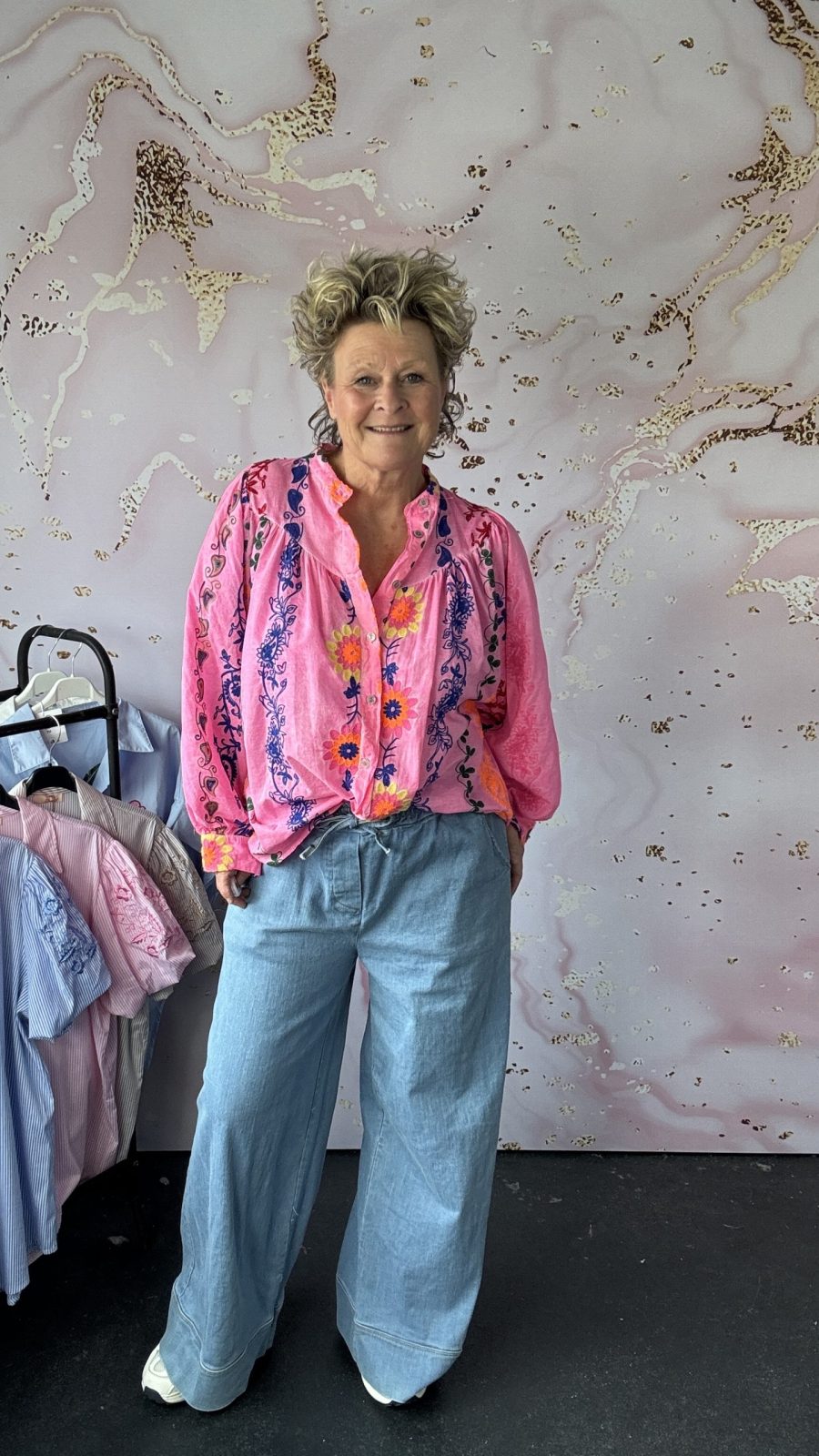 Blouse Garden pink