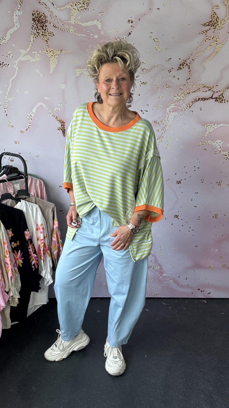 Sweater Ivy groen/ blauw