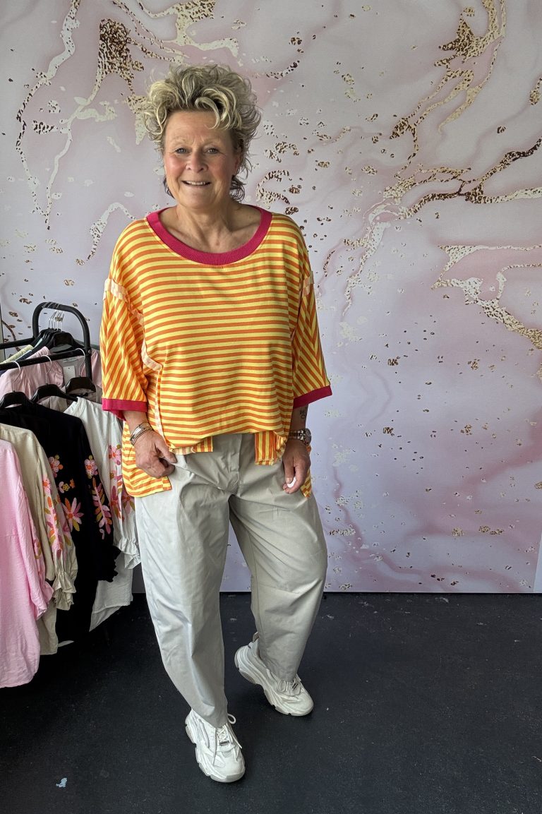 Sweater Ivy geel/ orange