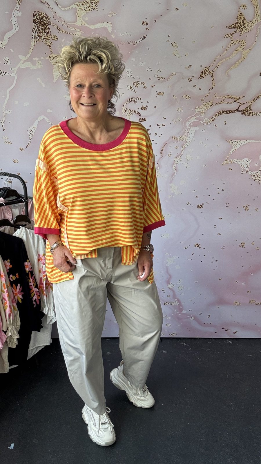 Sweater Ivy geel/ orange