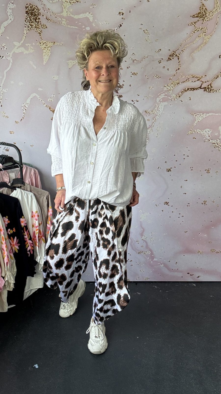 broek panter wit
