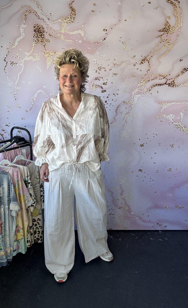 linnen broek beige