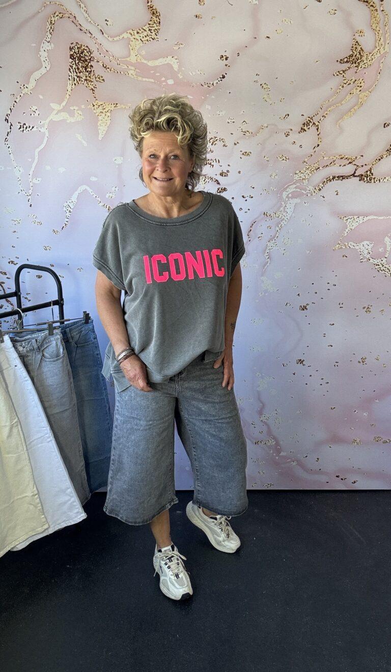 Jeans Culotte antraciet