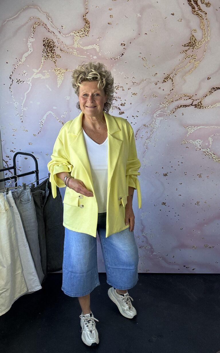 Blazer Knoop geel