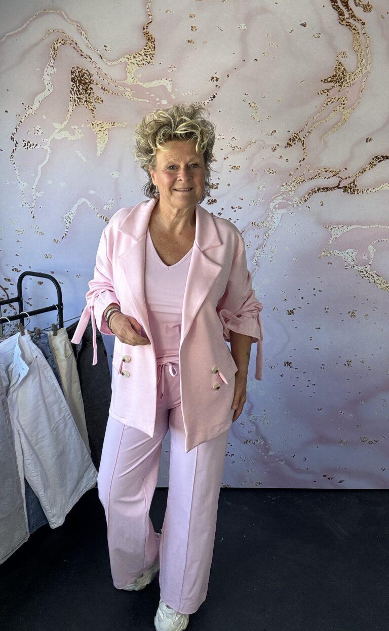 Blazer Knoop roze