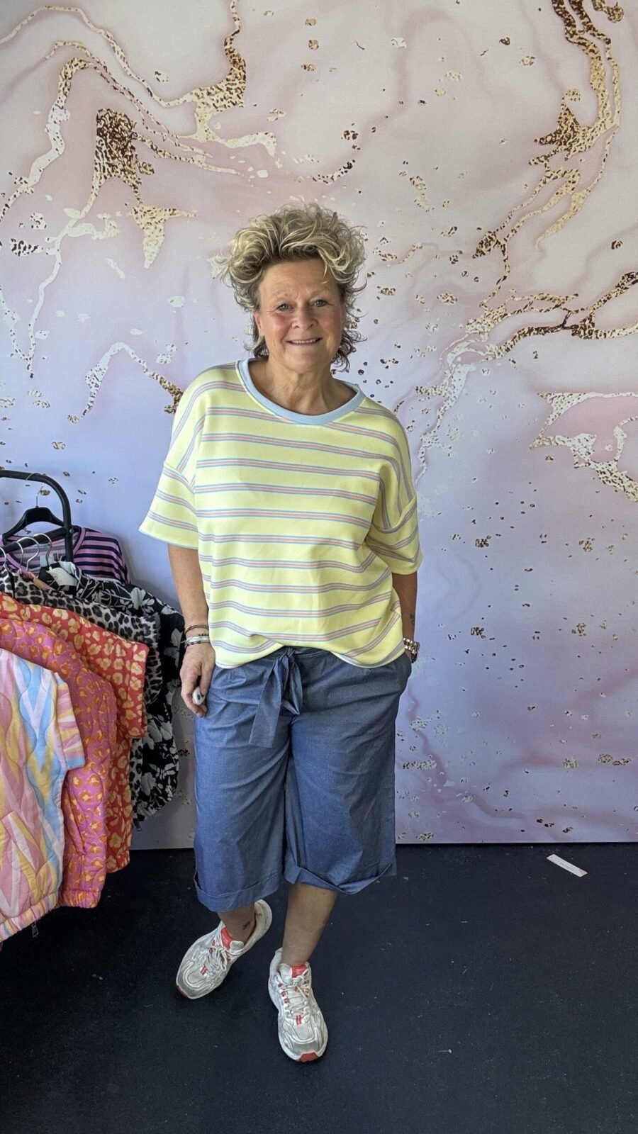 Sweater Verrucci geel streep