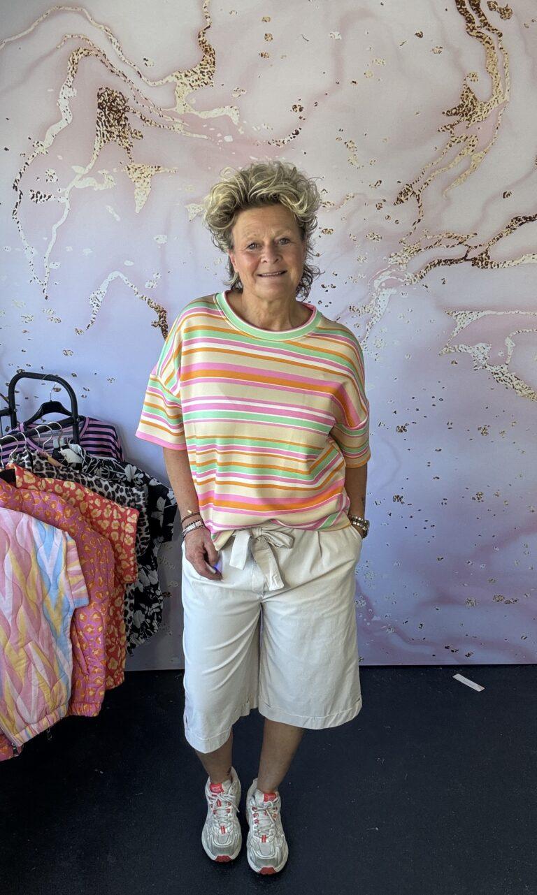 Sweater Verrucci zand streep