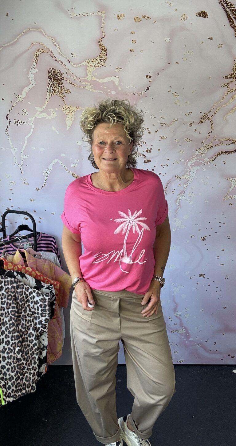T Shirt SMILE roze